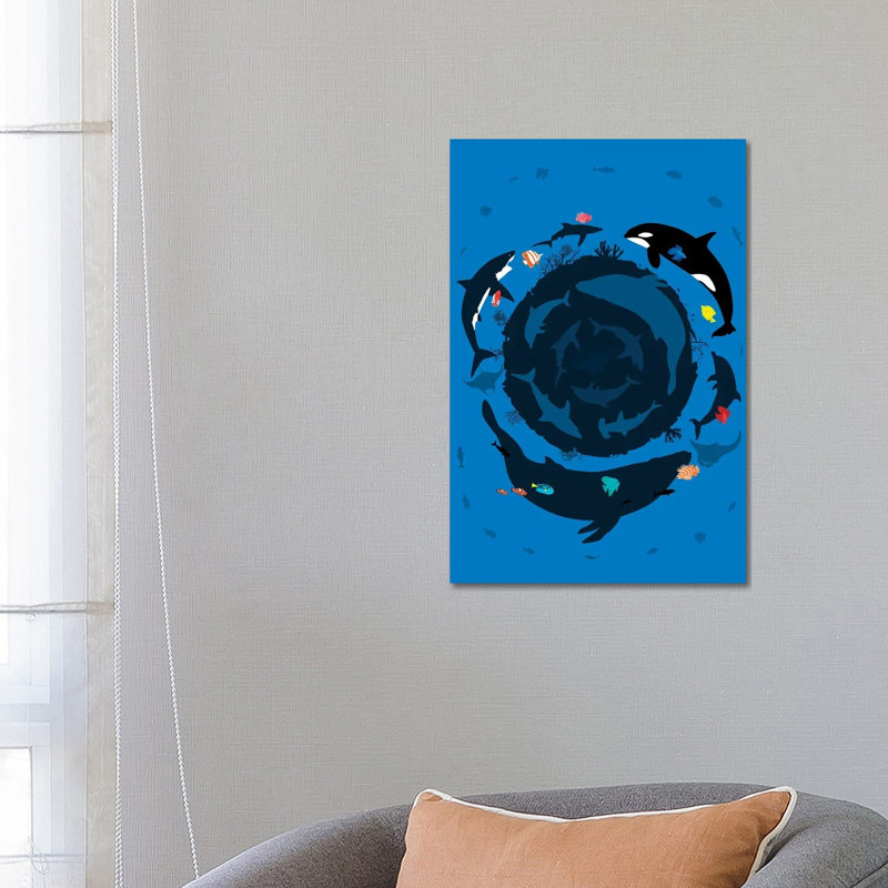 Circle Ocean Summer by Alberto Perez - Wrapped Canvas Print, 66.04 cm H x 45.72 cm W