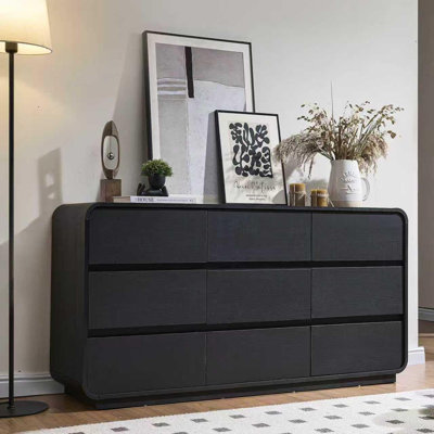 Commode de ferme noire 57 po, commode