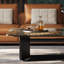 Table basse rectangulaire en marbre de style luxueux