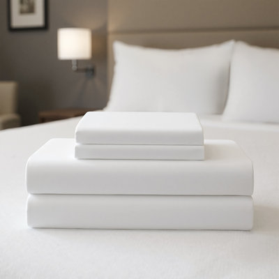 Ensemble de draps pour grand lit 4 pièces Percale Weave