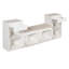 Banc de rangement rembourré en lin de 42 po de largeur-291879070