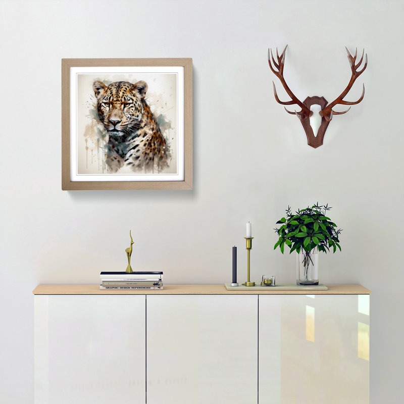 LeopardNo.6 - Framed Print, Oak