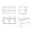 Meuble-lavabo mural 36 po pour salle de bain avec lavabo 36 po-111123735