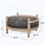 Lit pour animaux contemporain tapissier avec garniture cloutée (moyen)