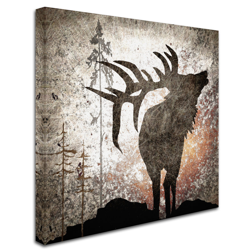« calling elk », reproduction d’impression sur toile tendue, H 24 po x l 24 po x P 2 po
