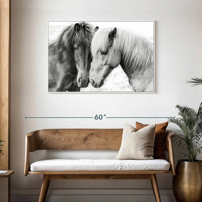 Sweet Horse Love, Cadre flottant blanc, 43 po x 29 po