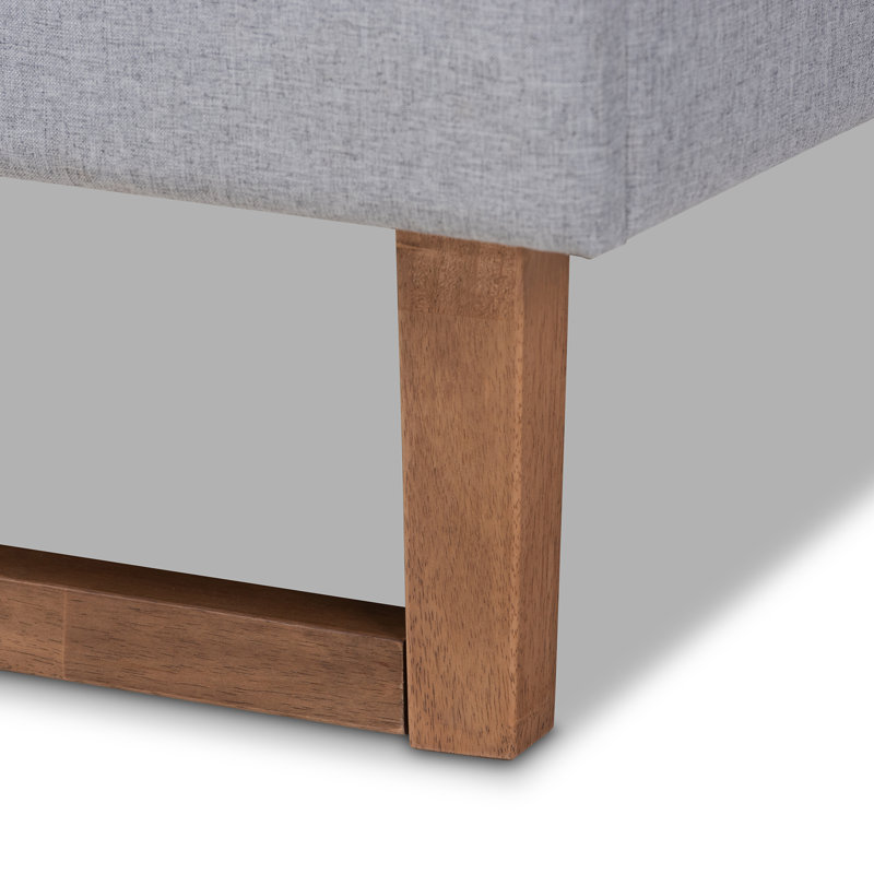 Lit plateforme tapissier Mariyam, Double