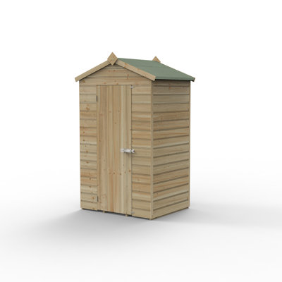 Beckwood 4x3Pressure treated Solid Wood Apex Garden Shed