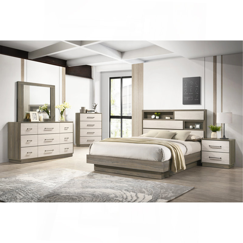 Ensemble de chambre avec grand lit 5 pièces Gem, Grand lit