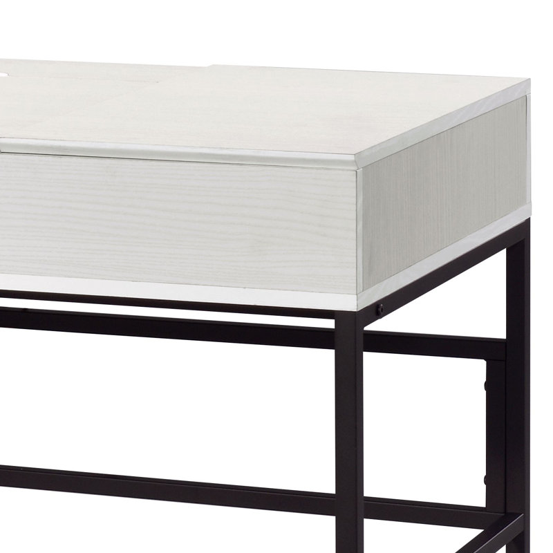 Felix Writing Desk with USB Port & Storage Drawer, Natural