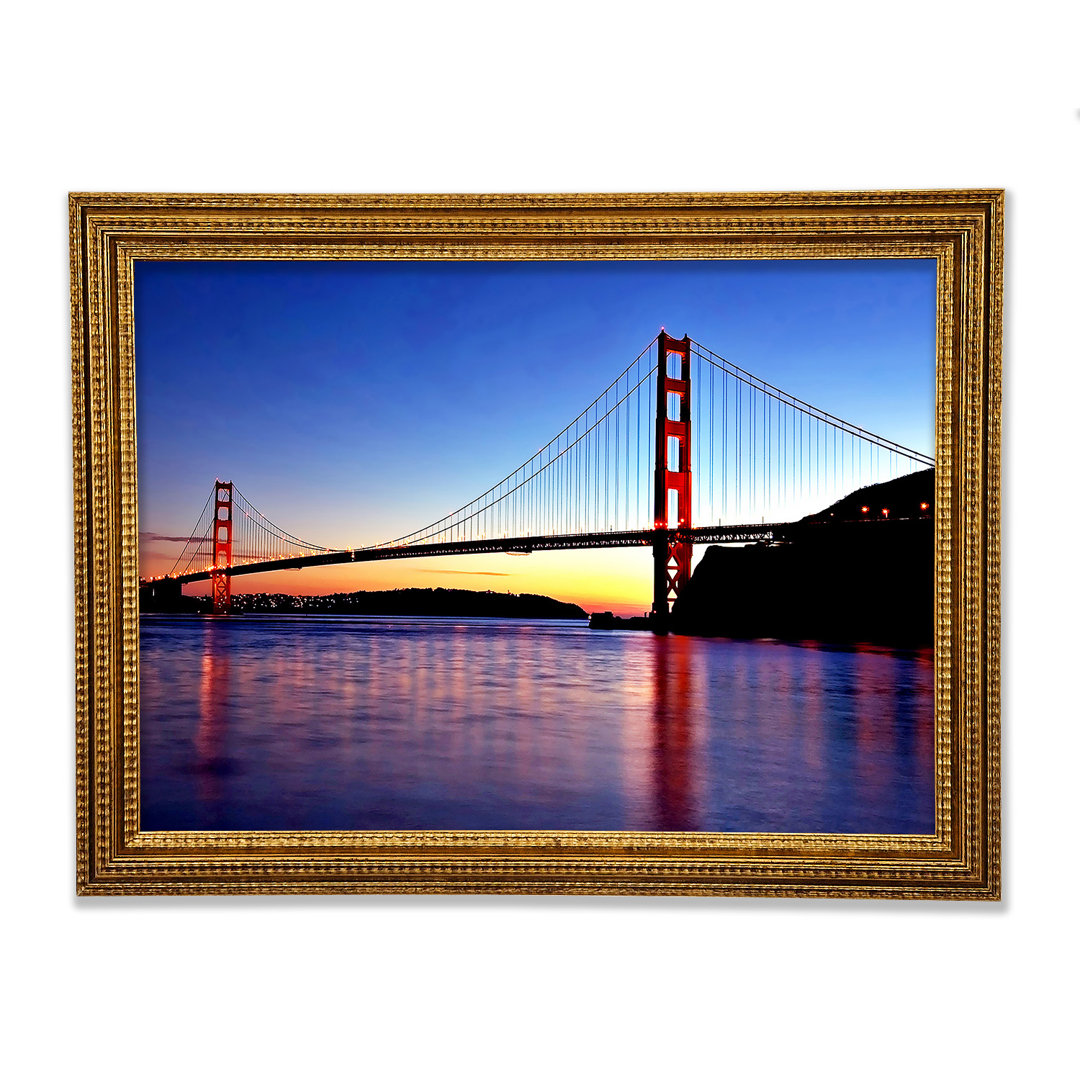 San Francisco Golden Gate Bridge Sonnenaufgang - Einzelner Bilderrahmen Kunstdrucke