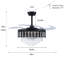 Ventilateur de plafond 48 "rétractable en cristal avec lumières DEL et télécommande-626839902