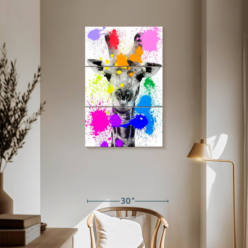 Brampt Safari Splash Giraffe, 57" H x 36" W