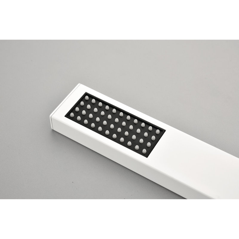Ensemble de pomme de douche murale - Cascade avec robinet de salle de bain en laiton blanc
