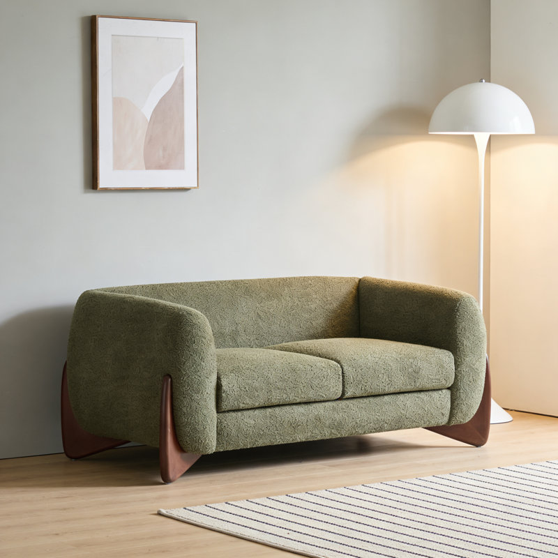 Revêtement en sherpa surdimensionné avec coussins amovibles, Vert olive