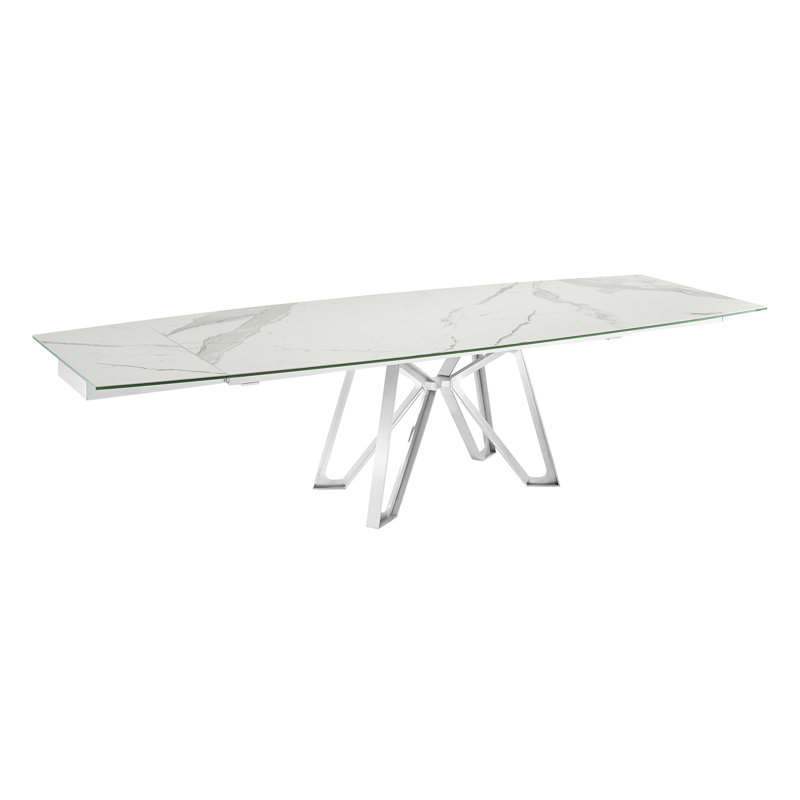 Table de salle à manger extensible Dcota, Blanc
