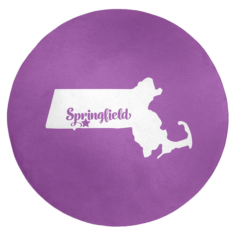 Tapis en poly-chenille springfield massachusetts, Rond 5 pi
