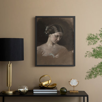 «Vintage Portrait Print», reproduction encadrée XL III - bois massif