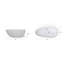 Baignoire autoportante en résine de trempage avec trop-plein et drain 58,2 "x 28,7" Badeloft BW-01-S-G en blanc brillant-71526178