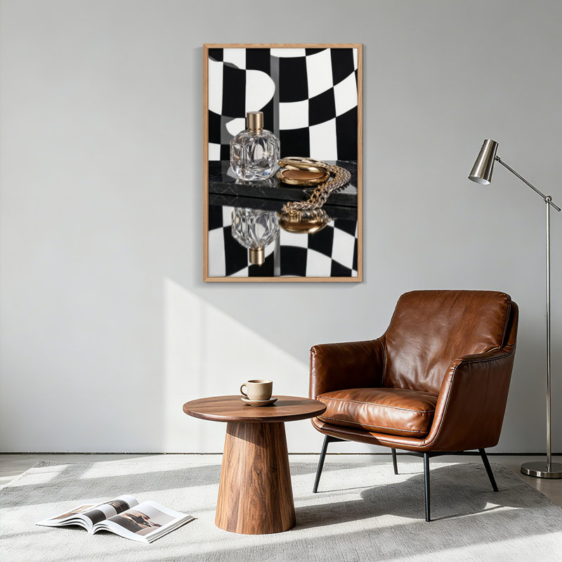 «Chequered Reflection», ensemble de 1 reproduction d'art sur toile, Natural, H 24 po x l 18 po