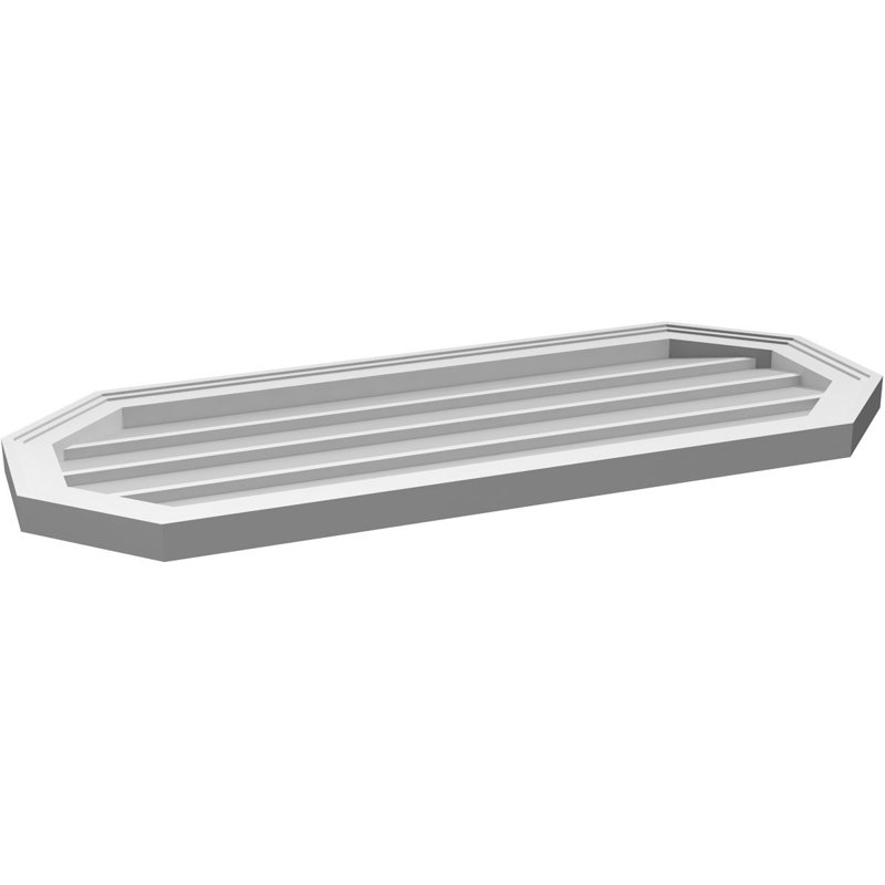 Évent horizontal gondole allongé en surface octogonal Signature, H 16 po x l 38 po x P 1,5 po