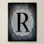 « letter r », art textuel sur toile tendue-21938948