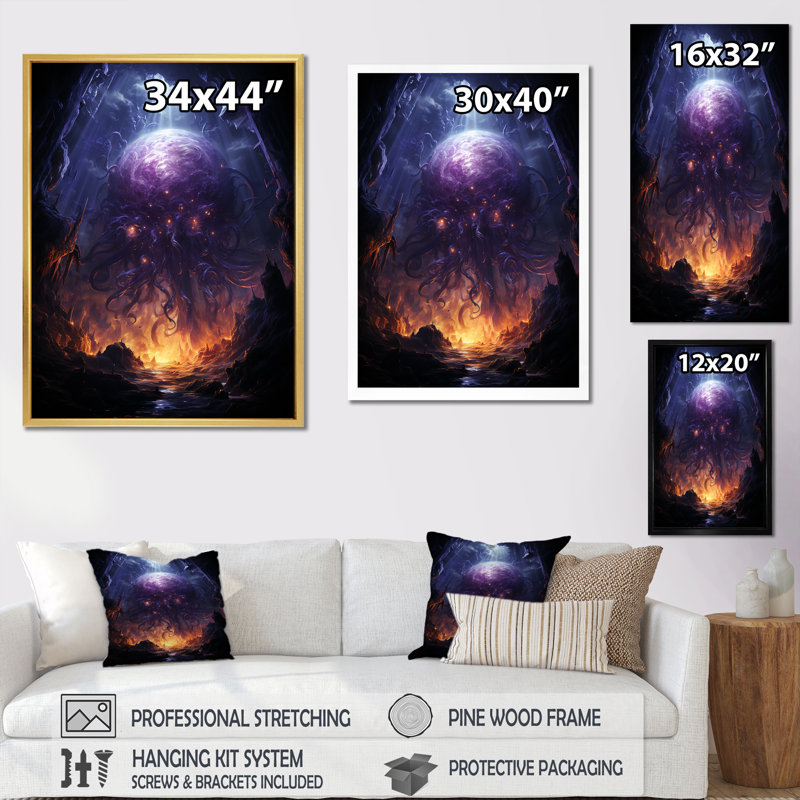 " Orbital Overture Dreaming Landscape I ", Wrapped Canvas, 32" H x 24" W x 1" D
