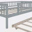 Lit de jour simple en bois avec couchette et garde-corps-638224115