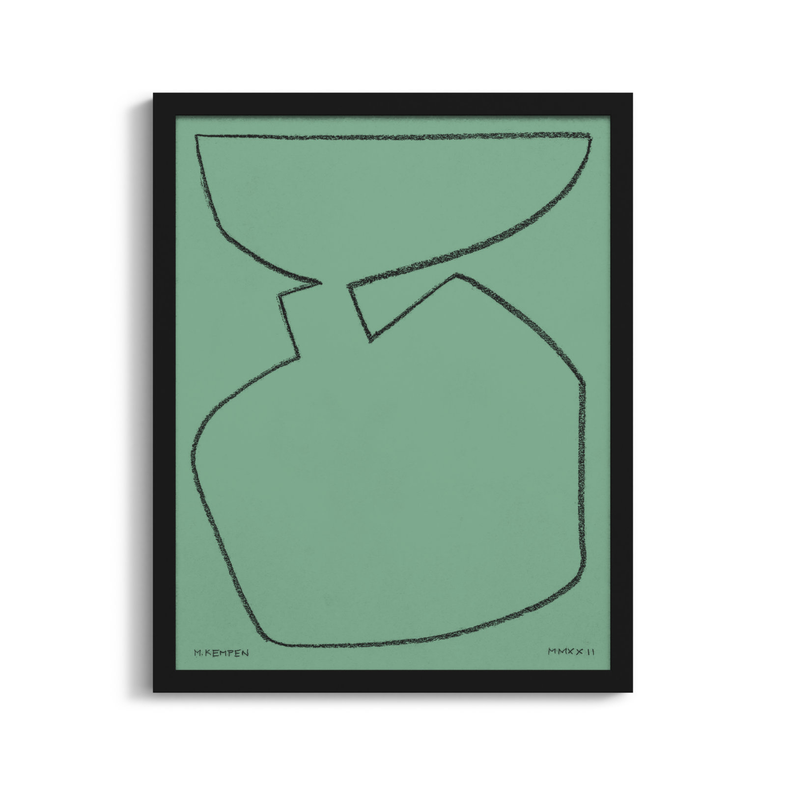 Freya "Sage 2" Print, Black Framed, 20" W x 25" H