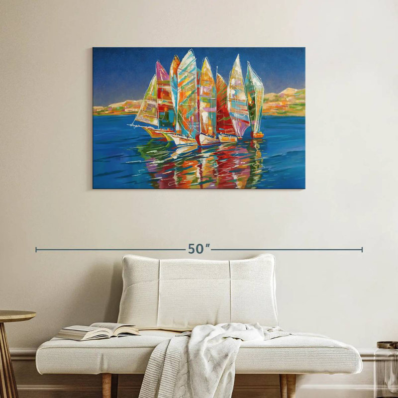 Mehar Autumn Regatta Boats, 26" H x 39" W