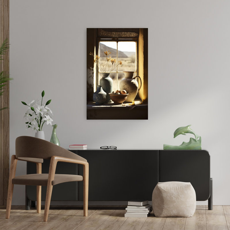 Sunlit Still Life Classic Rustic Vintage Flower Nature Wall Art Print, 91.44cm H x 60.96cm W