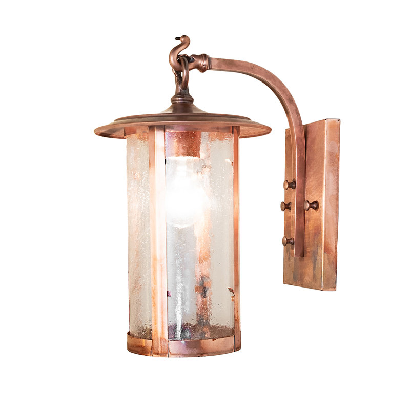 8" Wide Fulton Wall Sconce, 15" H x 8" W x 11" D, Vintage Copper