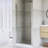 34"W X 72" H Pivot Semi-Frameless Shower Door in Brushed Nickel Finish-112343072
