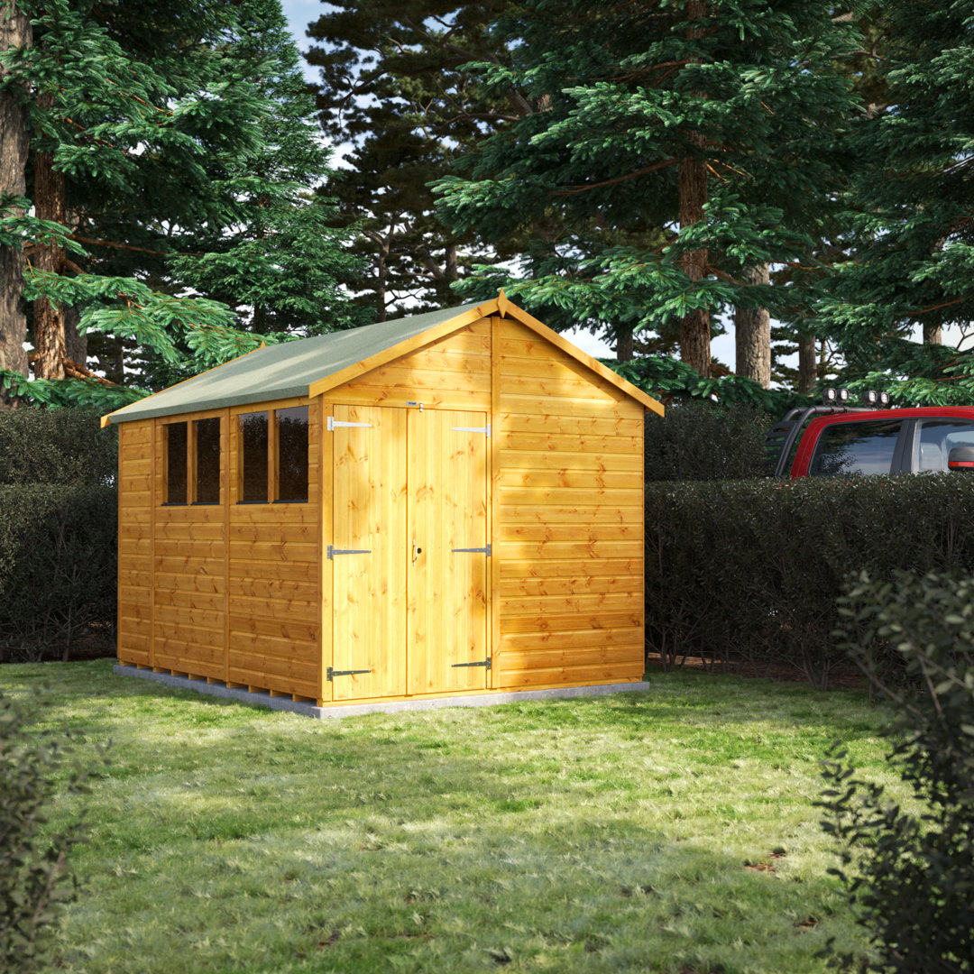Apex 8.5 ft. W x 10.7 ft. D Solid Wood Shiplap Steep Slope Garden Shed