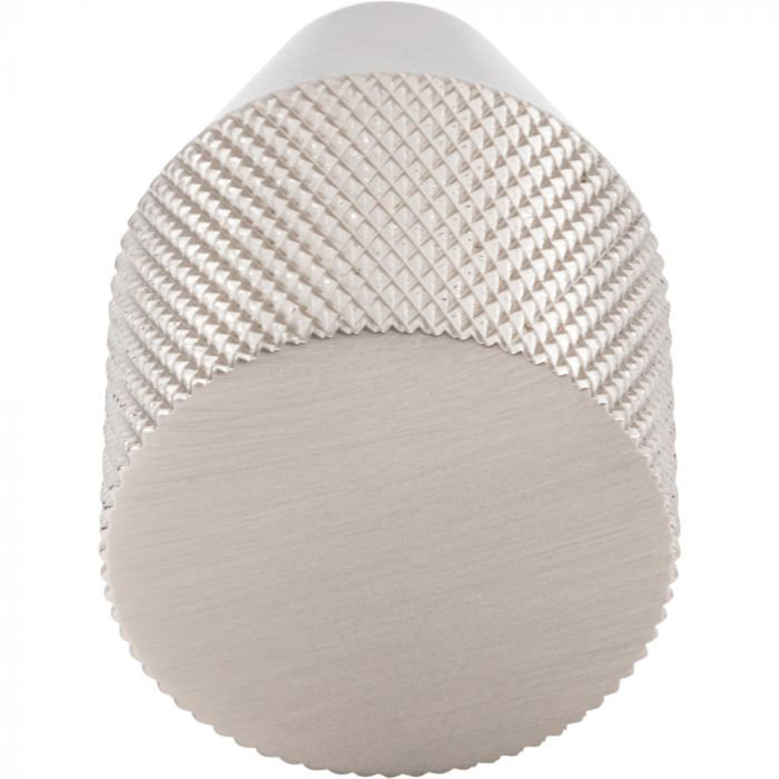Beliza 1" Diameter Conical Knurled Knob, Brushed Satin Nickel