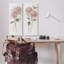 Ensemble de 2 toiles d'hortensias roses, par Nan-2048336269