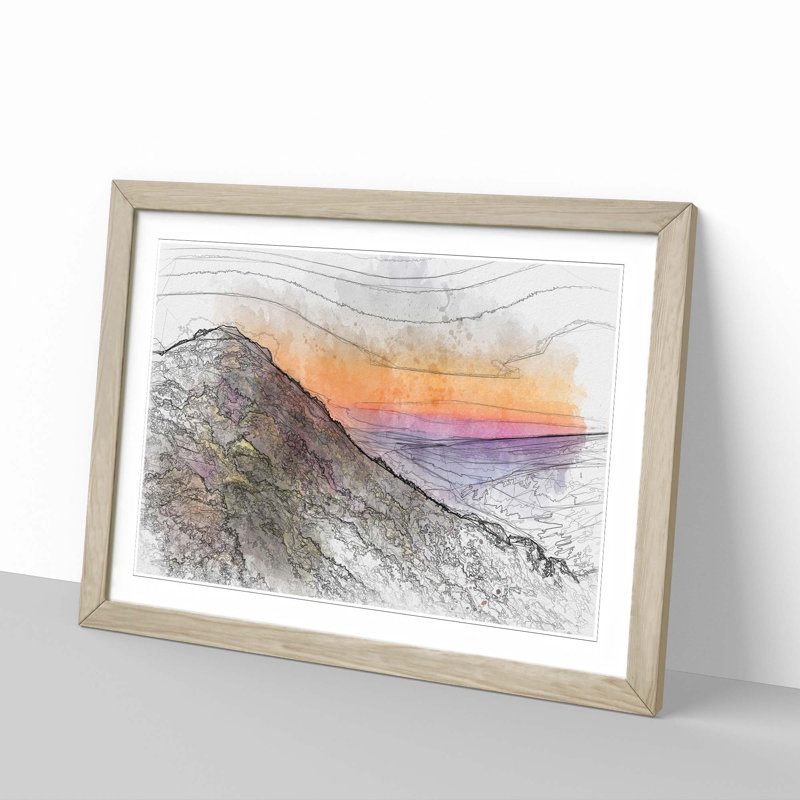 Sequoia National Park in Nevada in Abstract - Picture Frame Graphic Art Print, 40cm H x 60cm W x 2cm D, Oak