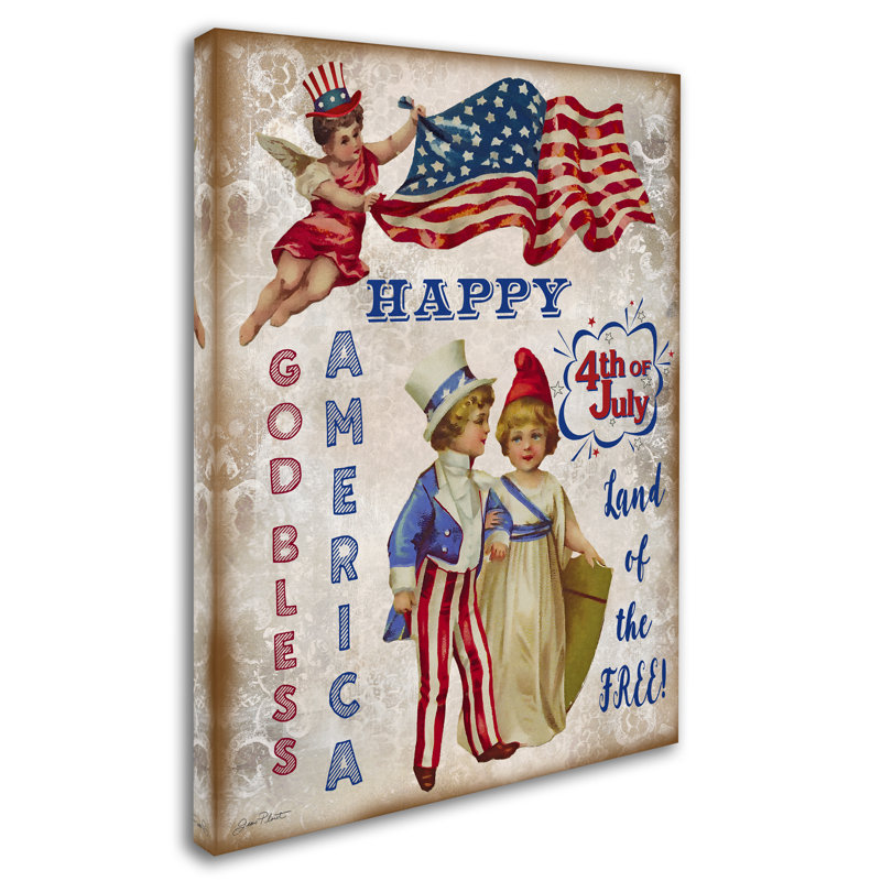«Retro Patriotic 3» par Jean Plout, impression sur toile, H 19 po x l 14 po