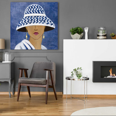 «Lady with Hat II» par Silvia Vassileva, art mural en verre acrylique