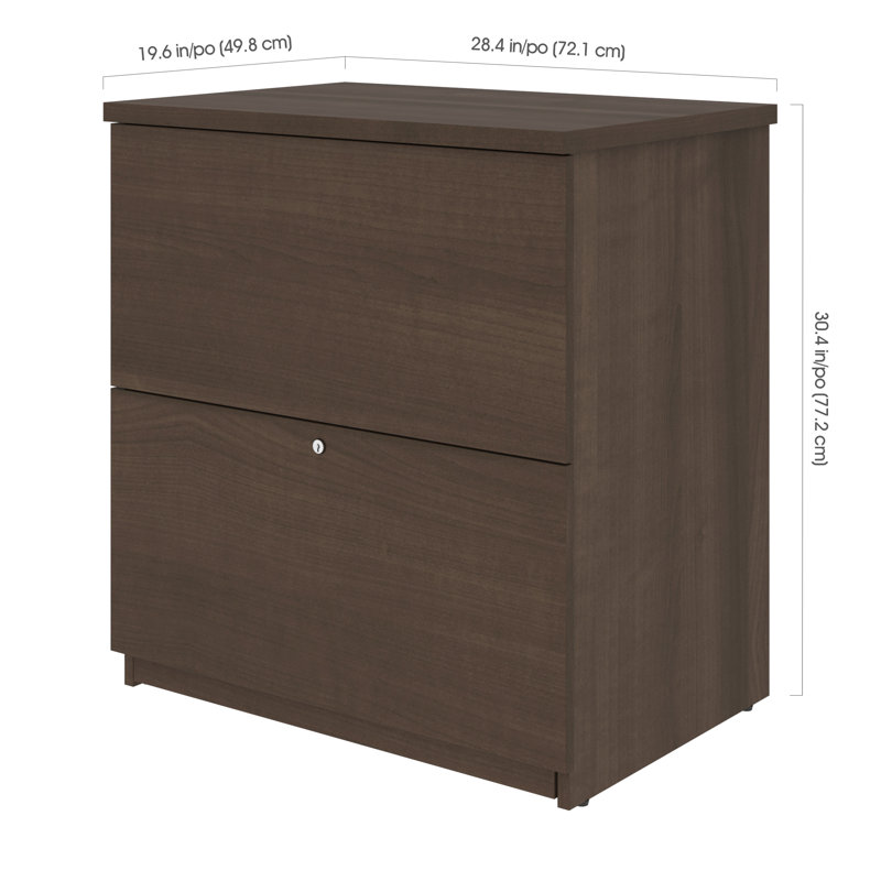 Pasiak 28.4'' Wide 2 -Drawer File Cabinet, Deep Gray