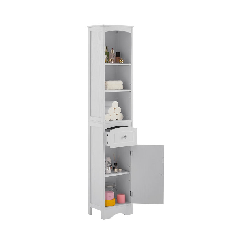 Rangement autoportant au-dessus de la toilette, Blanc