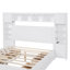 Grand lit en bois avec armoire, tablette et prises tout-en-un-985043753