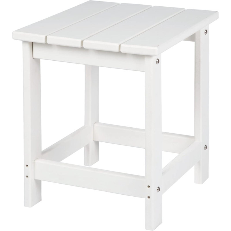 Table d'appoint carrée Adirondack, Blanc