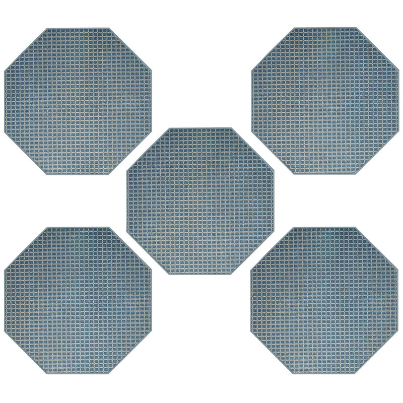 Ensemble de tapis intérieur / extérieur en polyester touffeté à la machine Hilwert, Octogone 3 pi