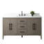Meuble-lavabo simple 60 po avec plateau en marbre Chambery-94811339-100737604
