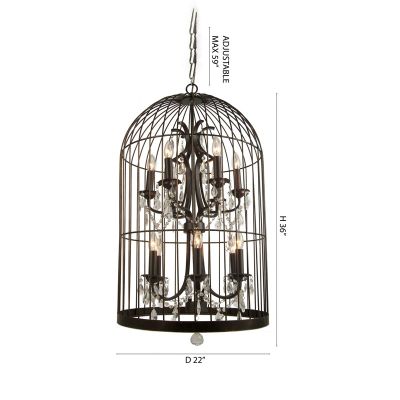 Lustre en cristal 12 lumières Traditional