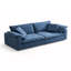 Canapé modulaire bleu en coton et lin-551933367