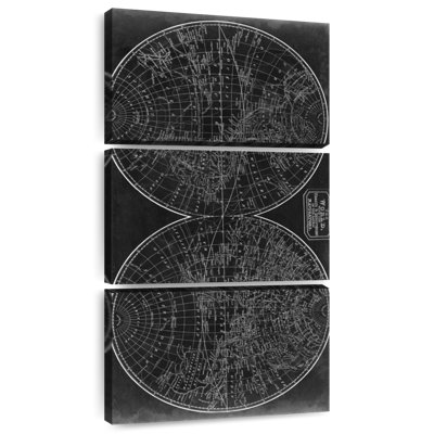 Blueprint Of The World In Hemispheres