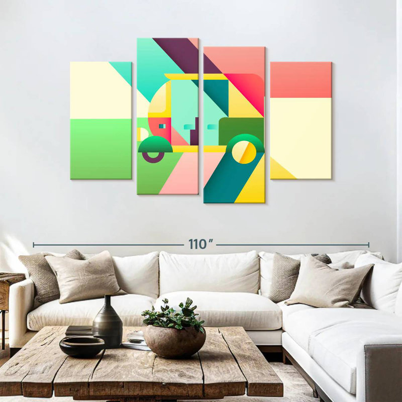 Mehar Abstract Rickshaw, 54" H x 84" W