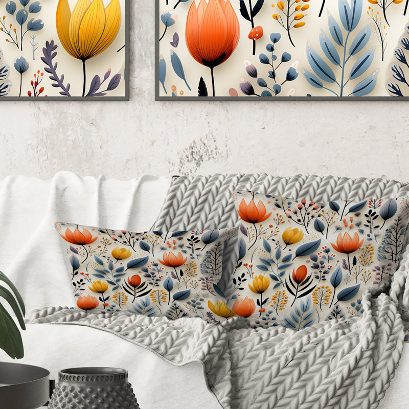 Coussin Minimalist Radiant Blossom Serenity, H 18 po x l 18 po